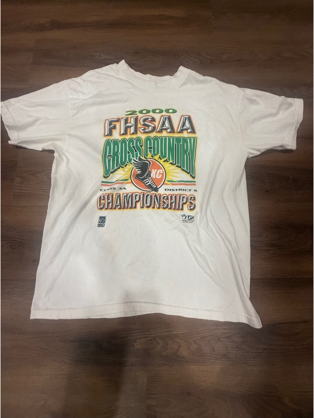White 2000 FHSAA Cross Country Championships T-shirt
